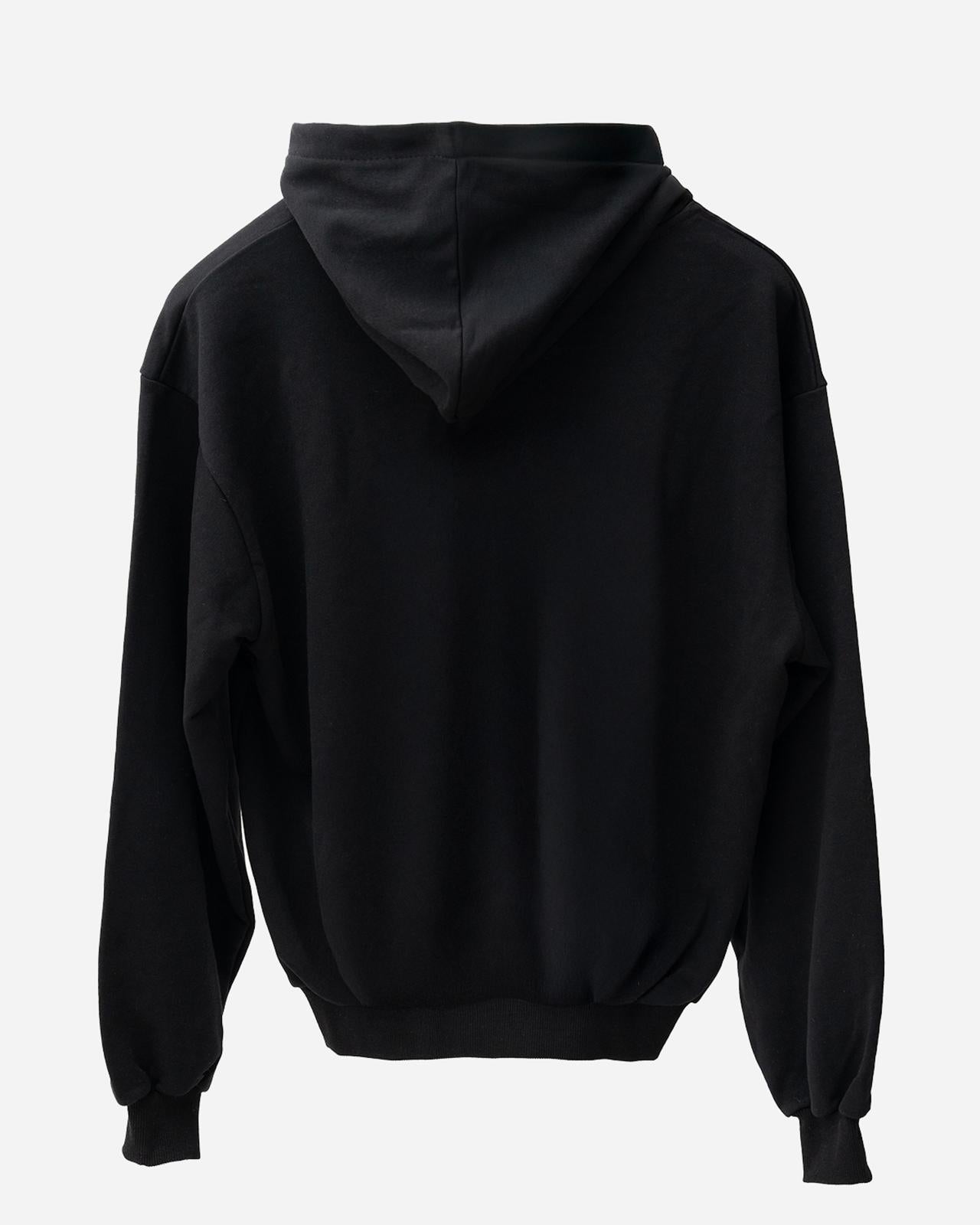 Hoodie Nera boxy fit -  JE T'AIME T'O GIUR'