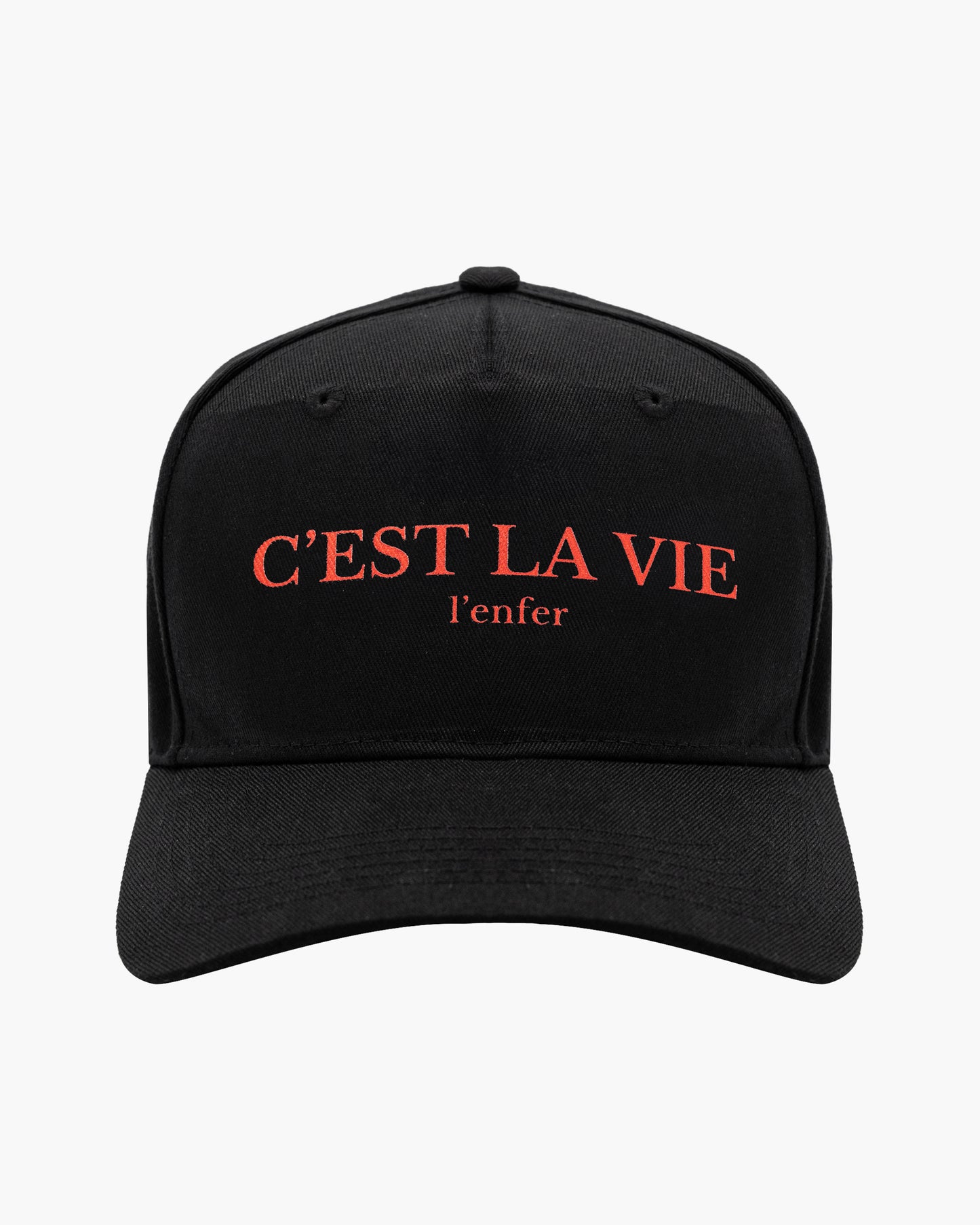 Chapeau Noir "C'EST LA VIE l'enfer"